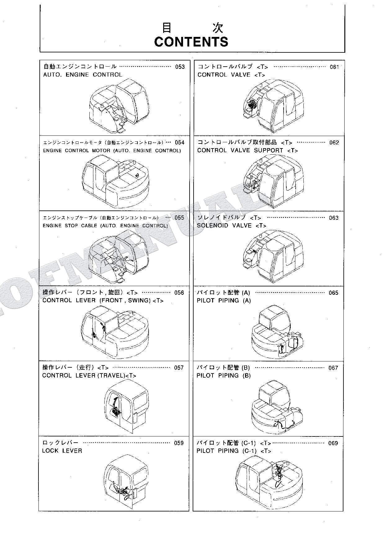 HITACHI ZAXIS ZX135UST Excavator Parts Catalog Manual SN 060001-