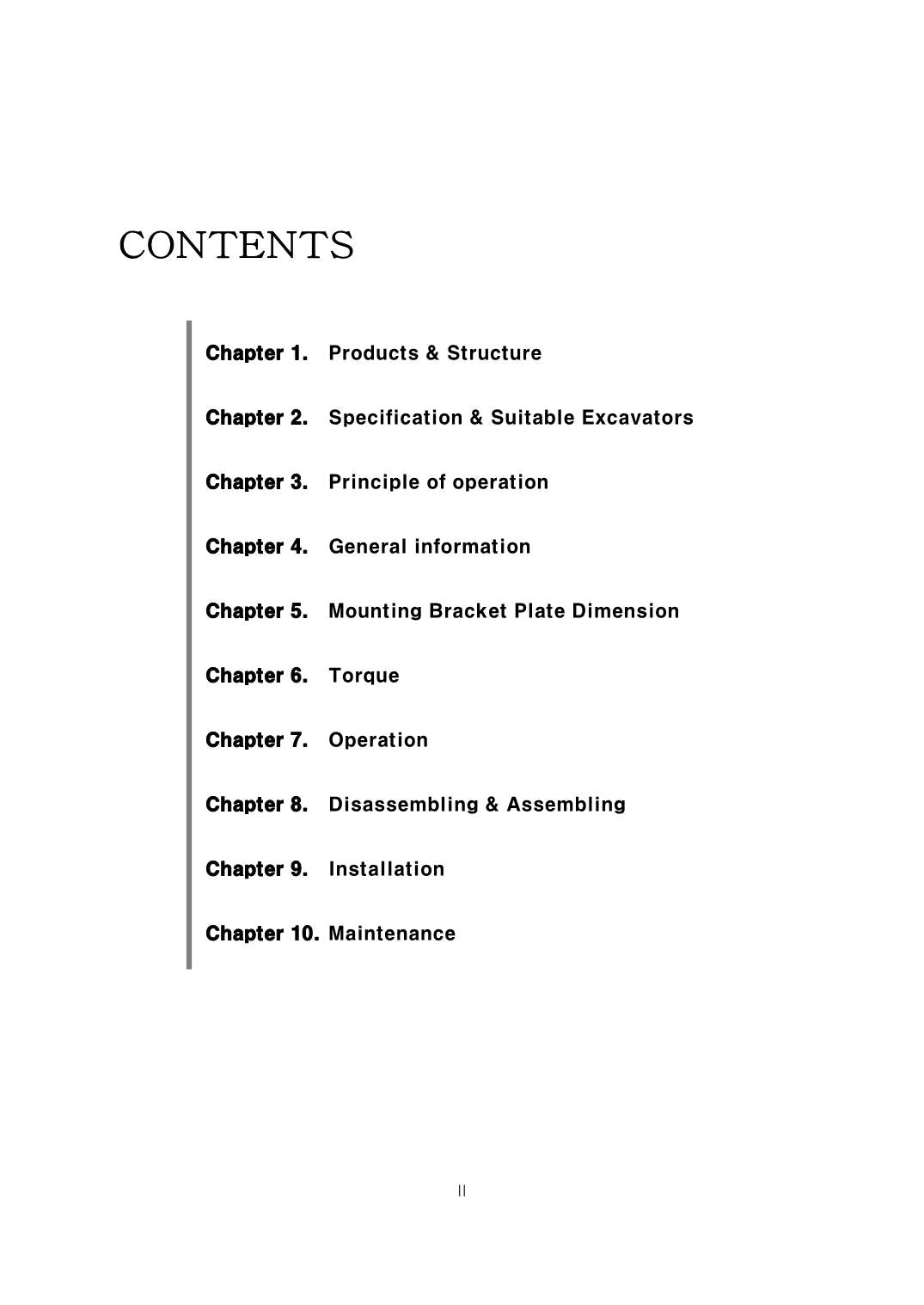 Hyundai HDB Breaker CRAWLER EXCAVATOR Operators Maintenance Manual