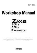Manual de servicio y reparación de la excavadora Hitachi ZX30U-2 ZX35U-2