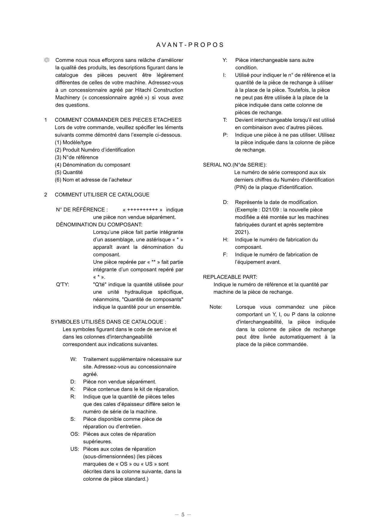 Hitachi ZW550-6 Equipment Component Wheel Loader Parts Catalog Manual