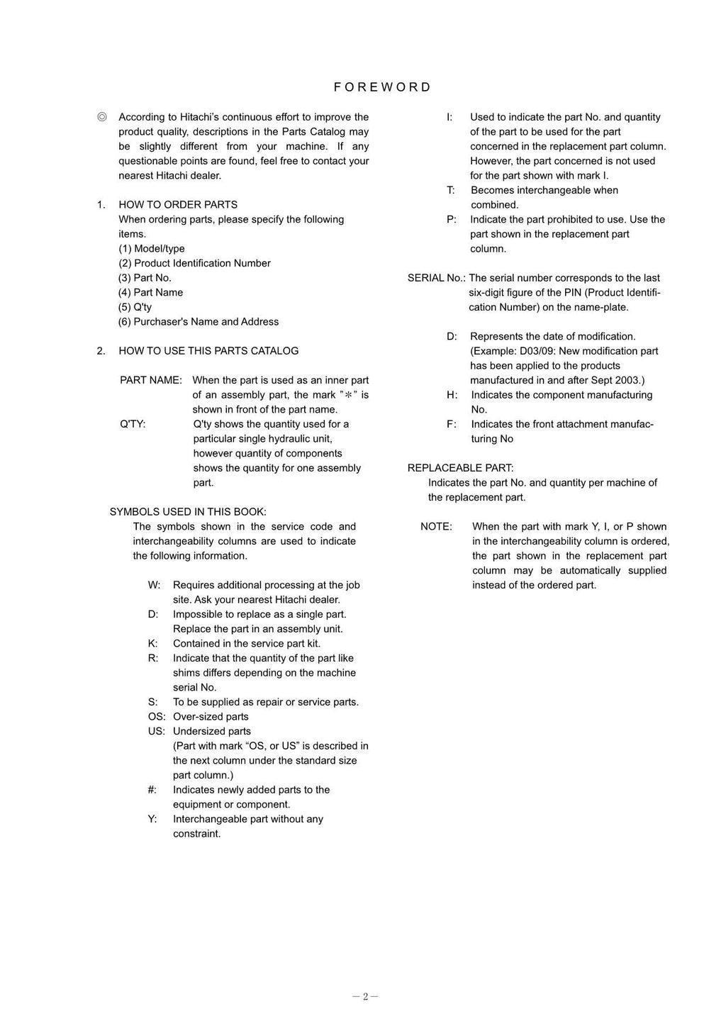 Hitachi ZW50 ZW50-5B NA Spec Equip Component Wheel Loader Parts Catalog Manual