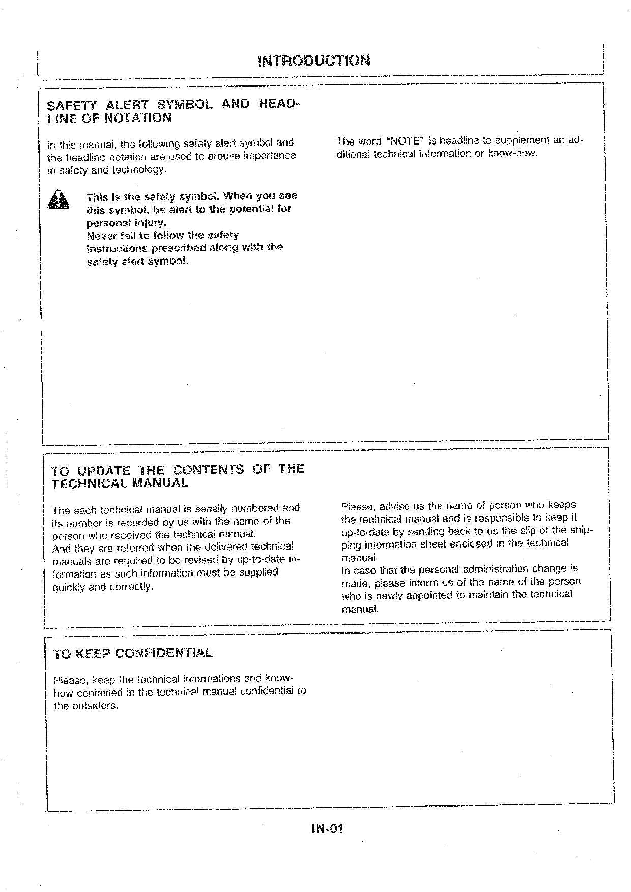 Hitachi EX8 EX12 EX15 Excavator Operational Test Troubleshooting Service manual