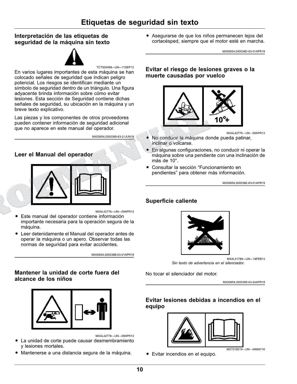 John Deere X750 X754 X758 Tractor Manual del Operador Español SN 100001-