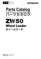 Hitachi ZW50 Wheel Loader Parts Catalog Manual SN 000101-up