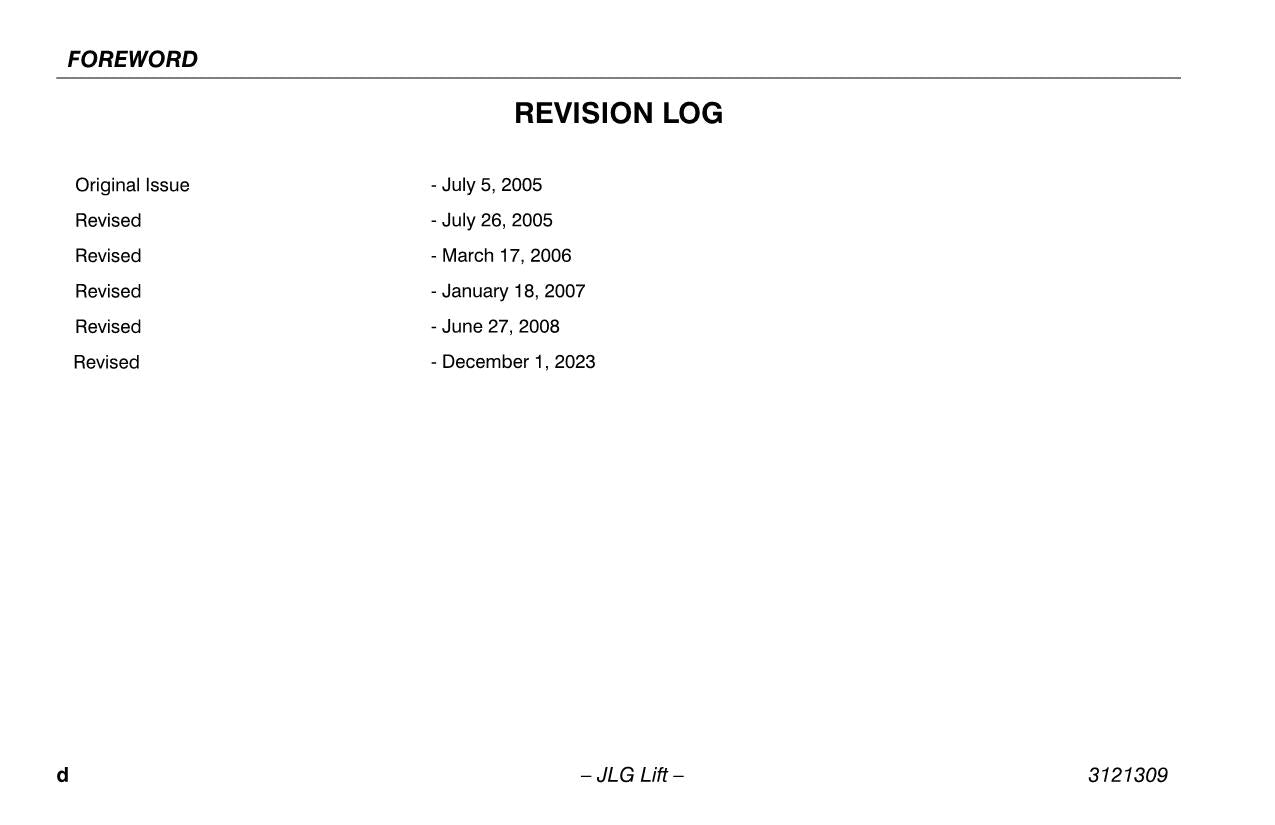 LIFTLUX 153-12 180-12 Scissor Lift Maintenance Operators Manual 3121309