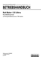 New Holland Roll Baler 135 Ultra Rundballenpresse Betriebsanleitung