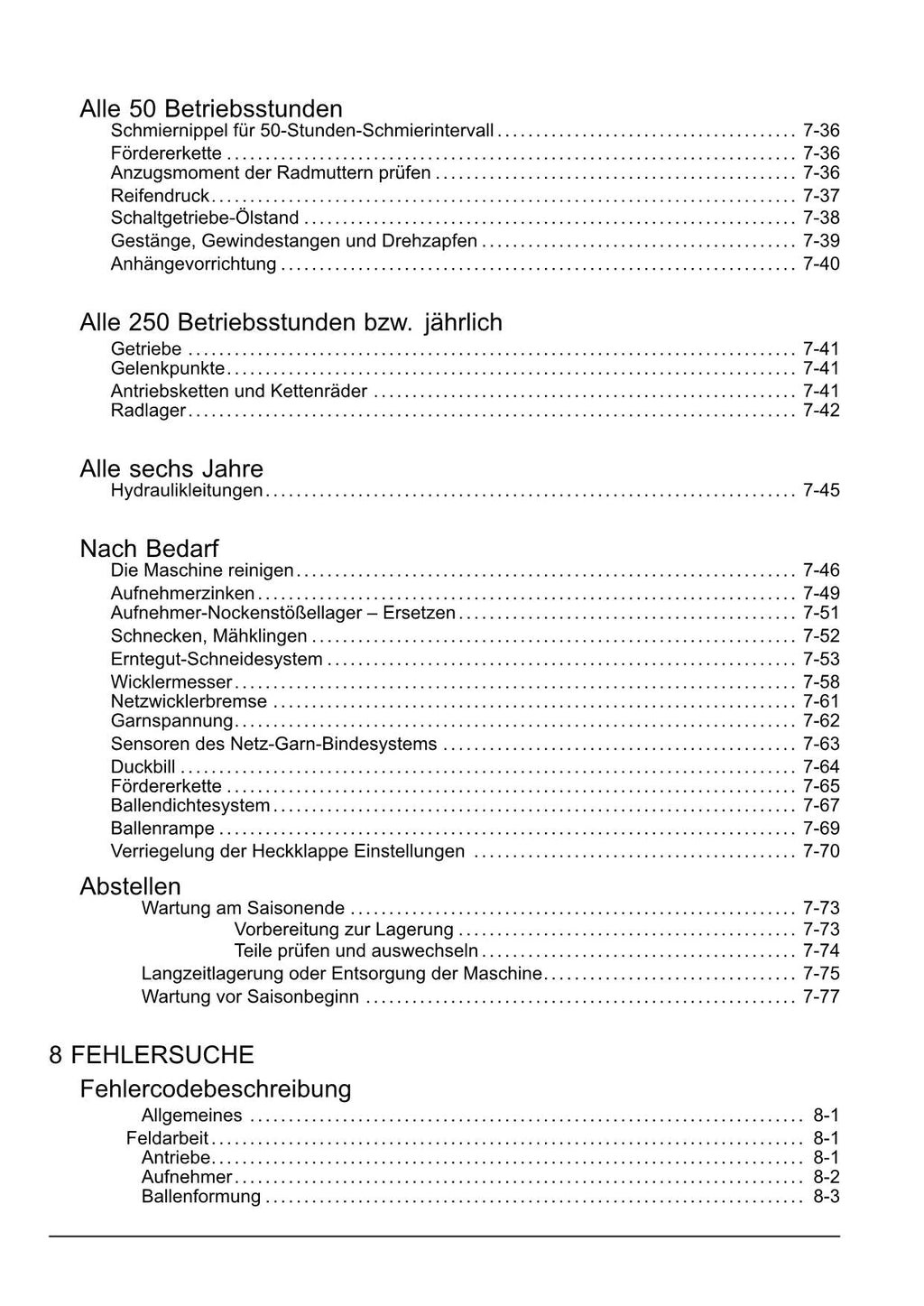 New Holland Roll Bar 125 Rundballenpresse Betriebsanleitung 92080422