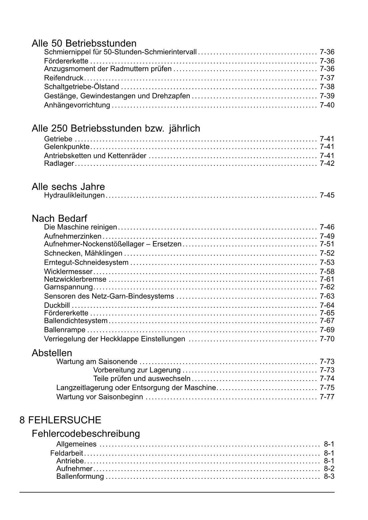 New Holland Roll Bar 125 Rundballenpresse Betriebsanleitung 92080422