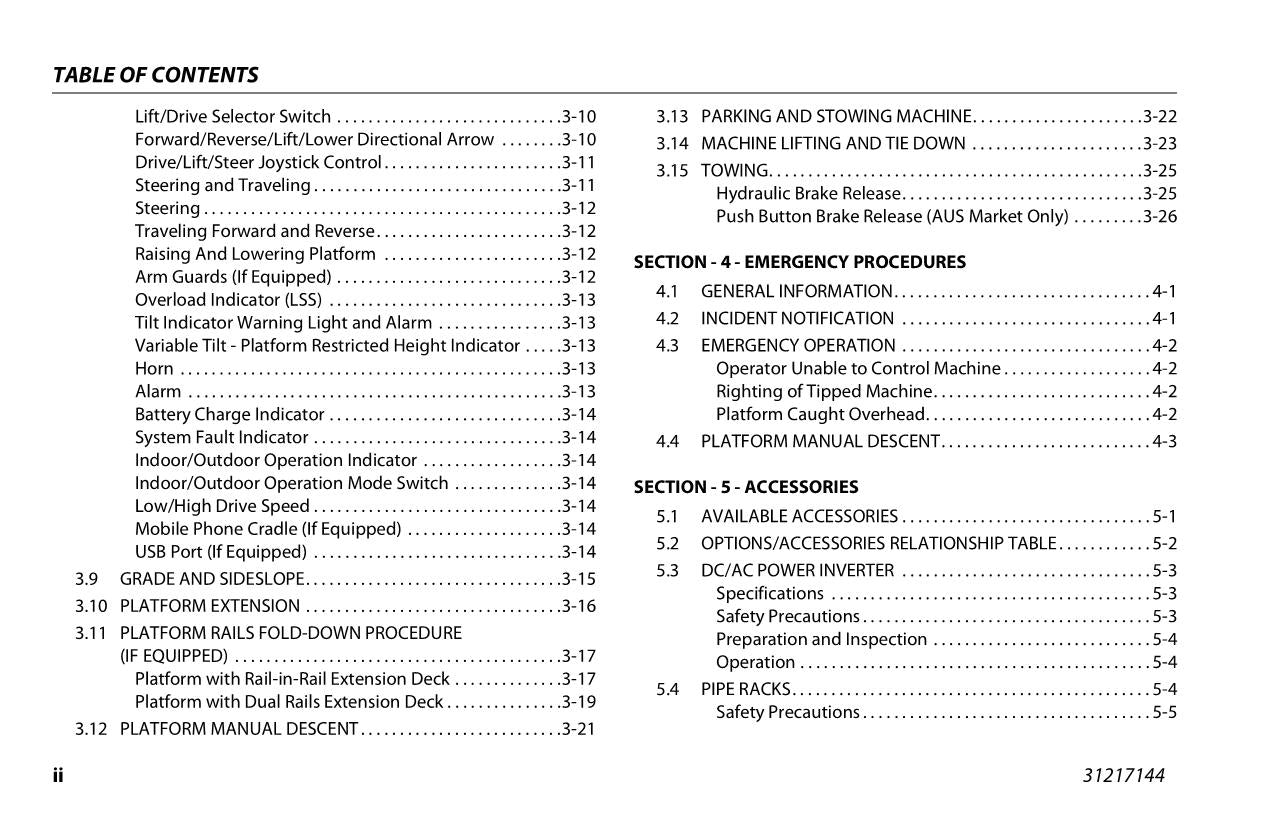 JLG R2632 R3246 Boom Lift Maintenance Operation Operators Manual