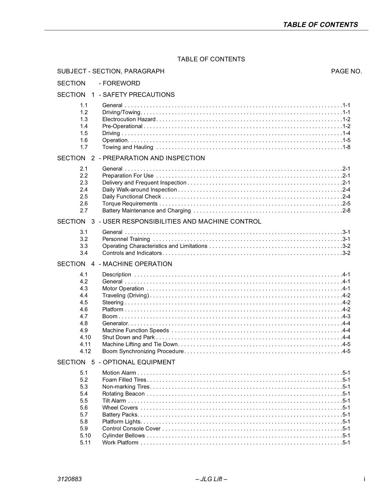 Manual del operador de mantenimiento de plataformas elevadoras JLG E45A E45AJ M45A M45AJ 3120883