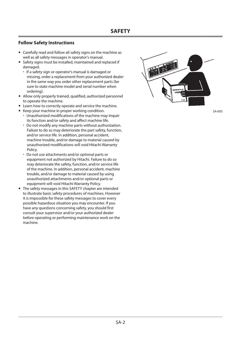 Hitachi ZX38U-5A Excavator Service Manual with Schemes TADC-EN-01