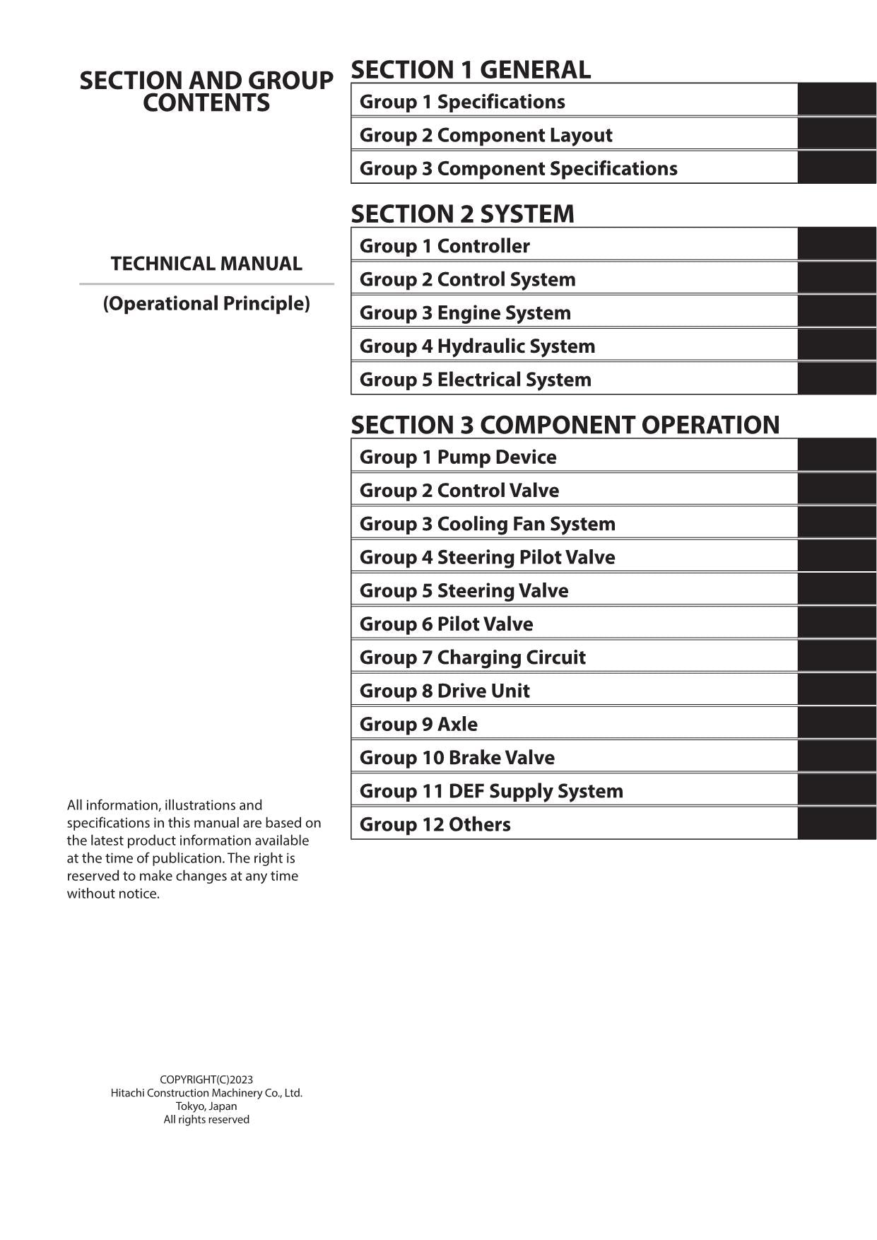 Hitachi ZW550-6 Wheel Loader Technical Manual Operational Principle