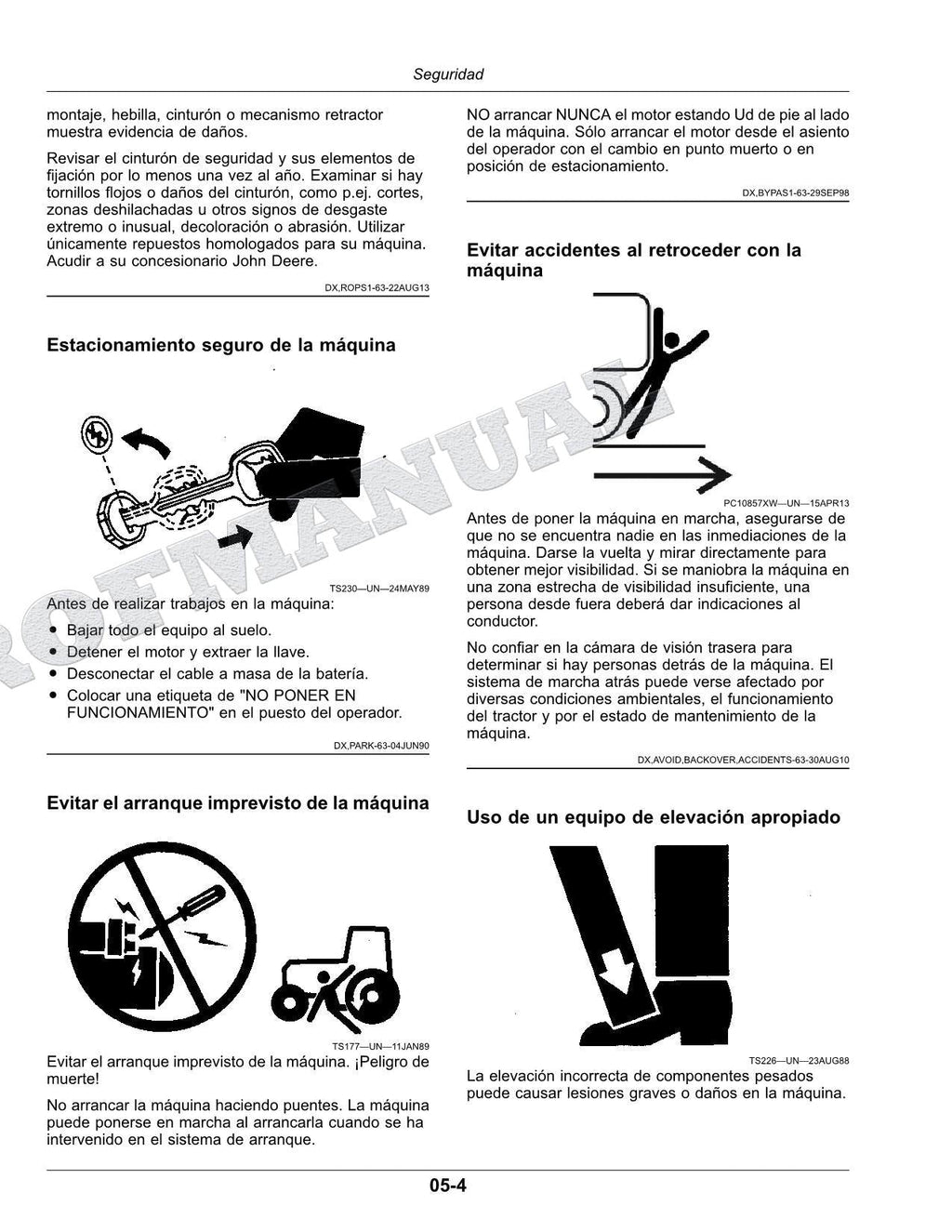 John Deere W155 hileradora Manual del Operador Español