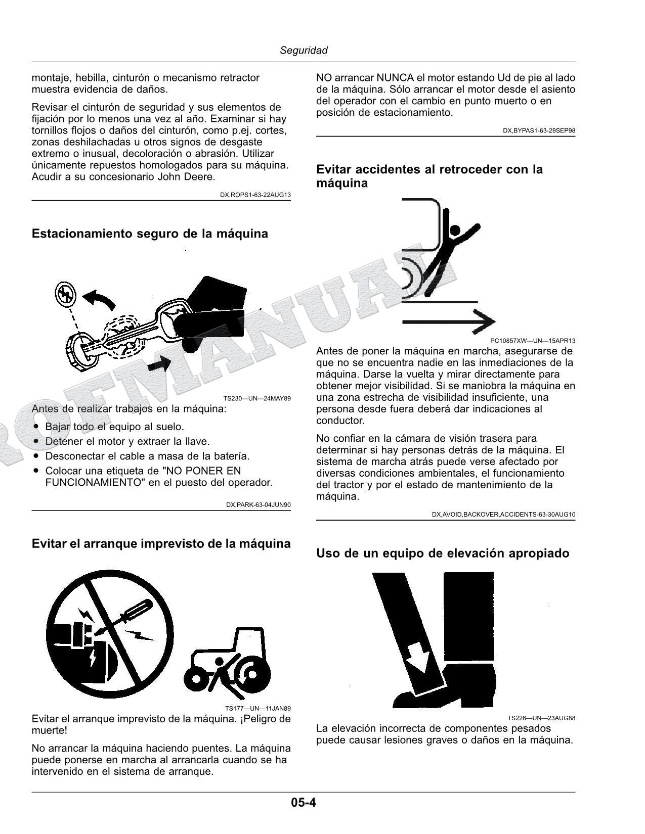 John Deere W155 hileradora Manual del Operador Español