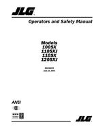 Manual del operador de mantenimiento de plataformas elevadoras JLG 100SX 110SX 110SXJ 120SXJ 3121104