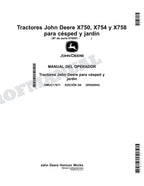 John Deere X750 X754 X758 Tractor Manual del Operador Español SN 070001-