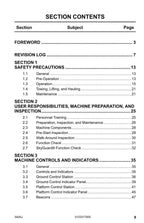 JLG 340AJ Boom Lift Maintenance Operation Operators Manual 3122317500