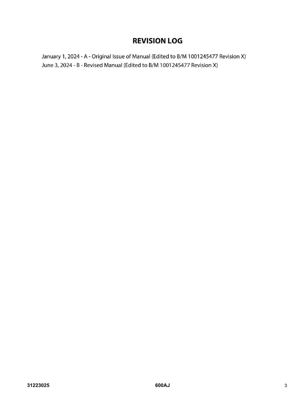 JLG 600AJ  Boom Lift Parts Catalog Manual