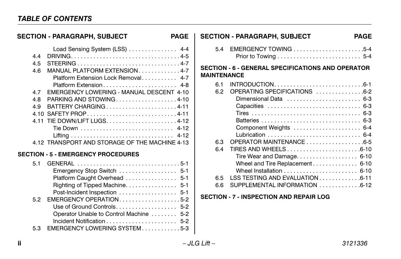 LIFTLUX 153-12 180-12 Scissor Lift Maintenance Operators Manual 3121336