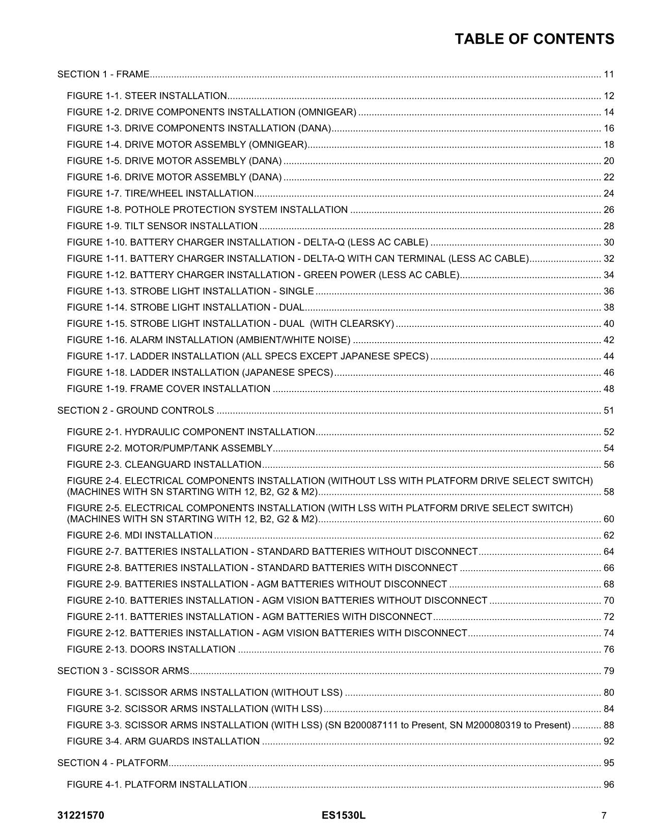 Catálogo de piezas del elevador de tijera JLG ES1530L Manual en papel