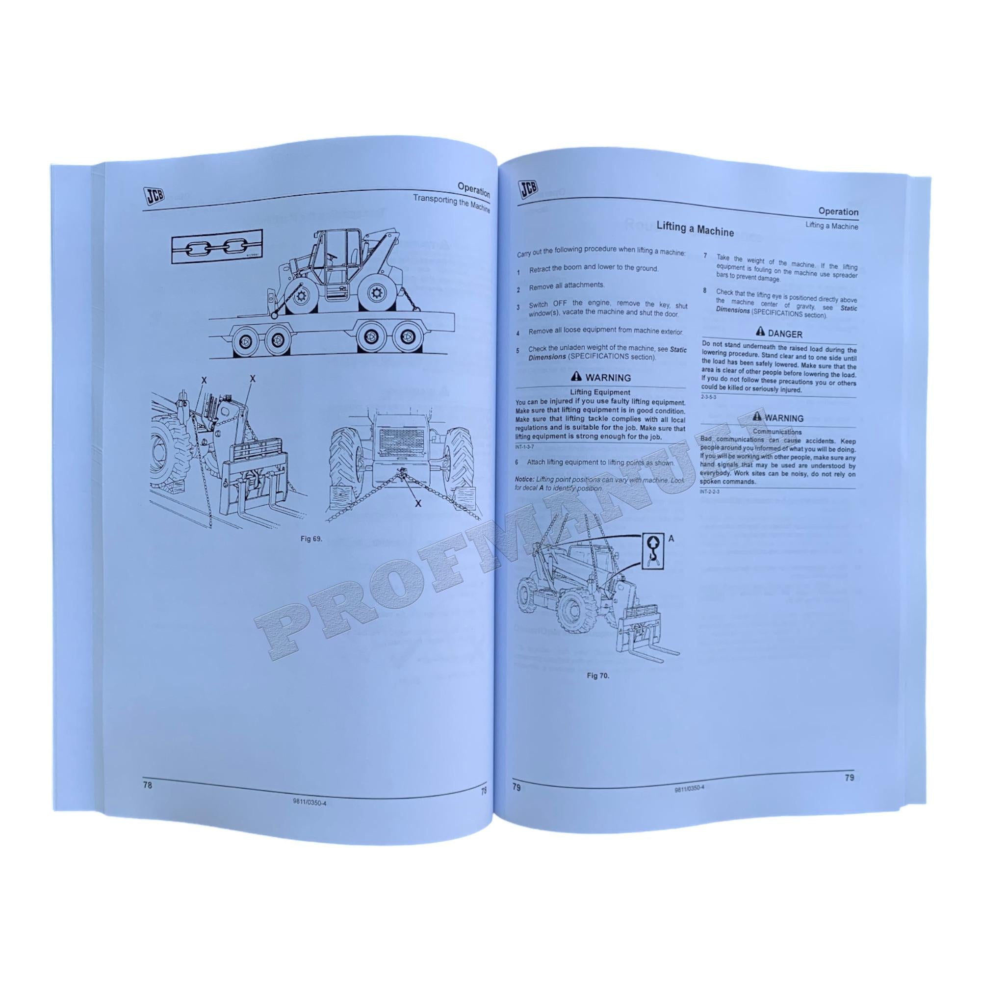 JCB 506C 506CHL 508C Telescopic Handler Operators Manual