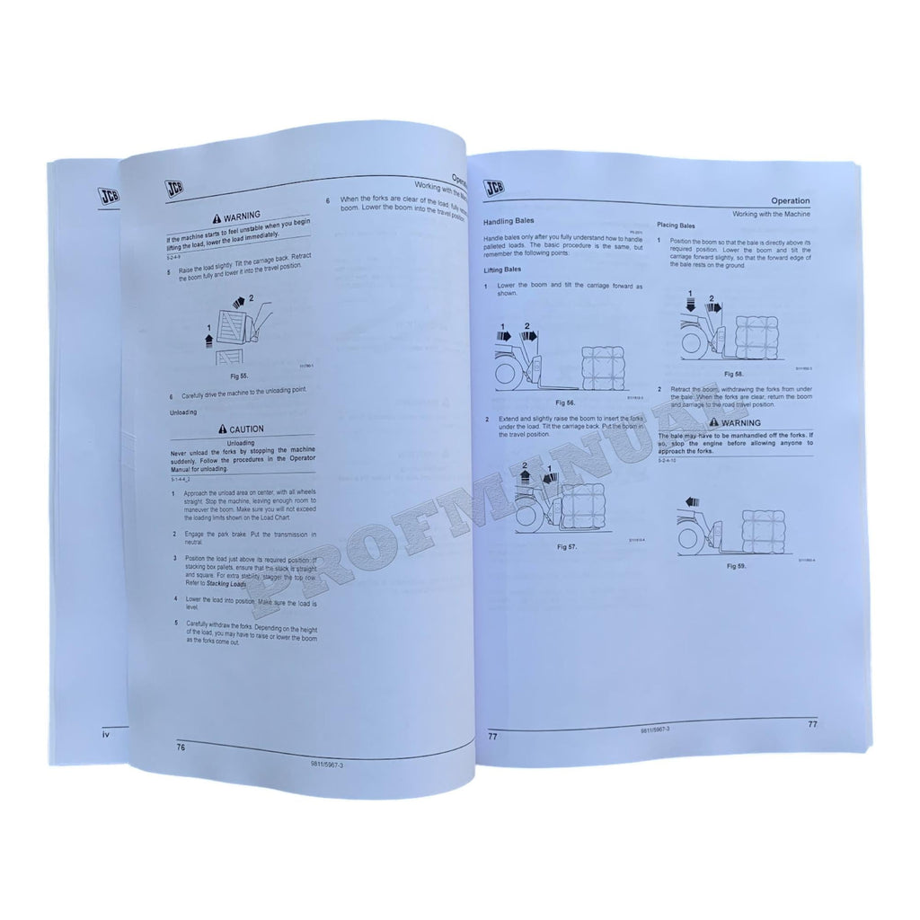 JCB 506-36 507-42 509-42 510-56 Telescopic Handler Operators Manual