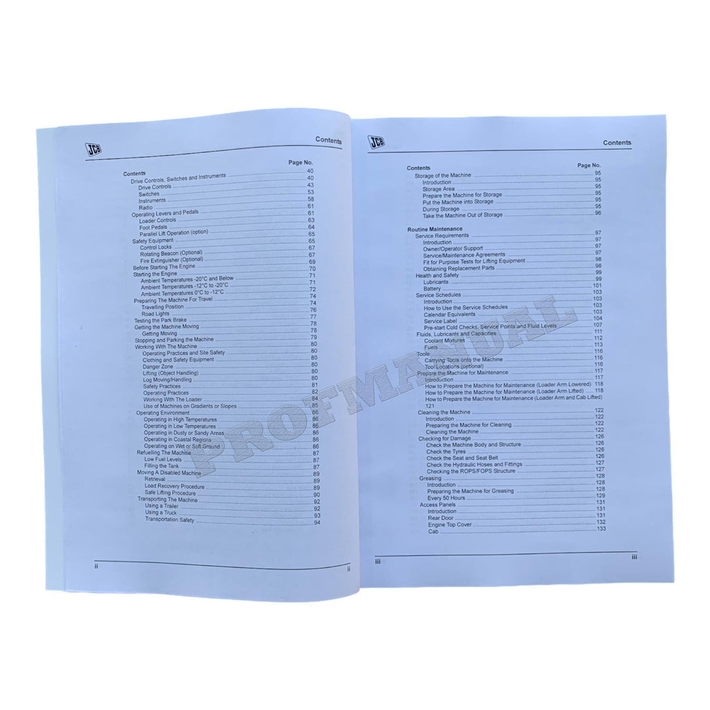 JCB 225 225T 260 260T 280 SKID STEER LOADER Operators Manual 9811_9550