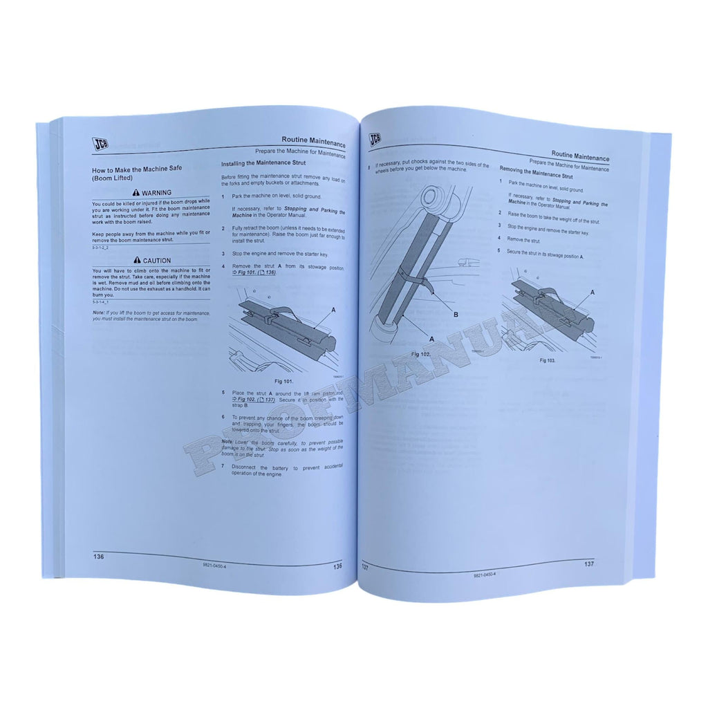 JCB 524-50 527-55 Telescopic Handler Operators Manual 9821_0450