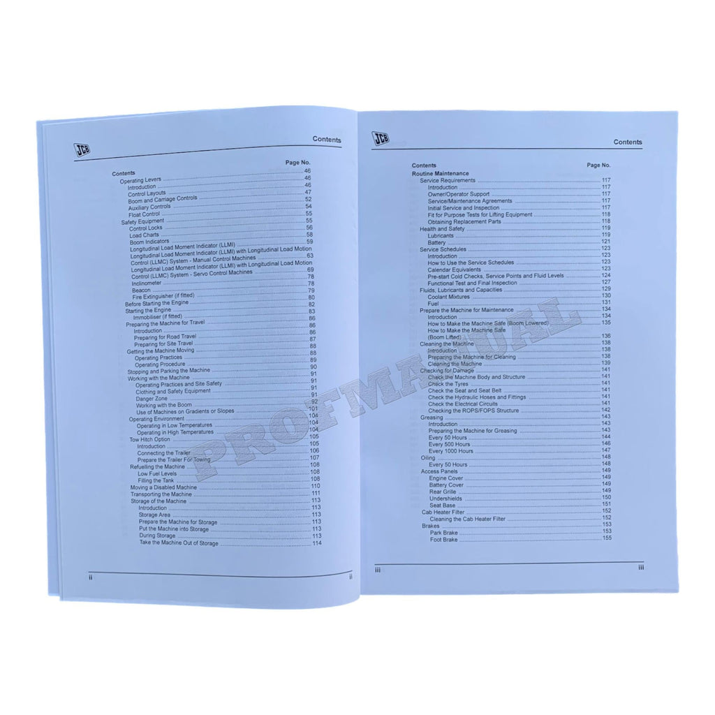JCB 524-50 527-55 Telescopic Handler Operators Manual 9821_0450