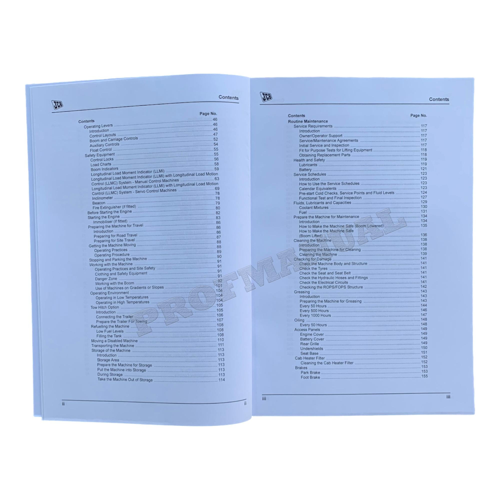 JCB 524-50 527-55 Telescopic Handler Operators Manual 9821_0450