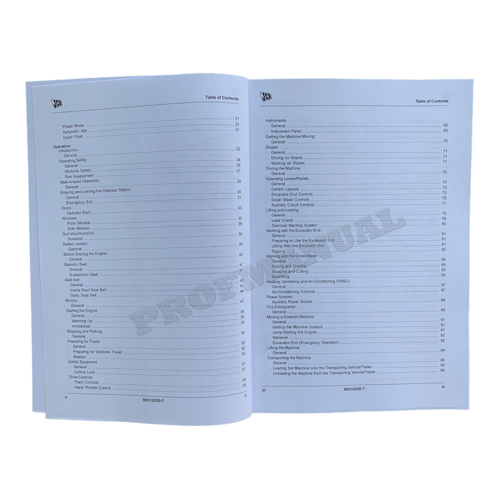 JCB 85Z-1 86C-1 Compact Excavator Operators Manual