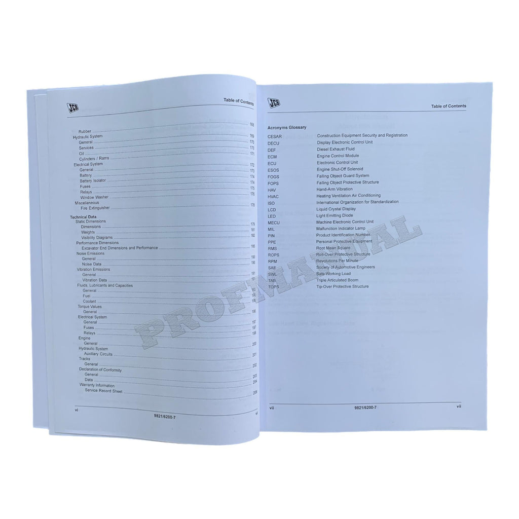 JCB 85Z-1 86C-1 Compact Excavator Operators Manual