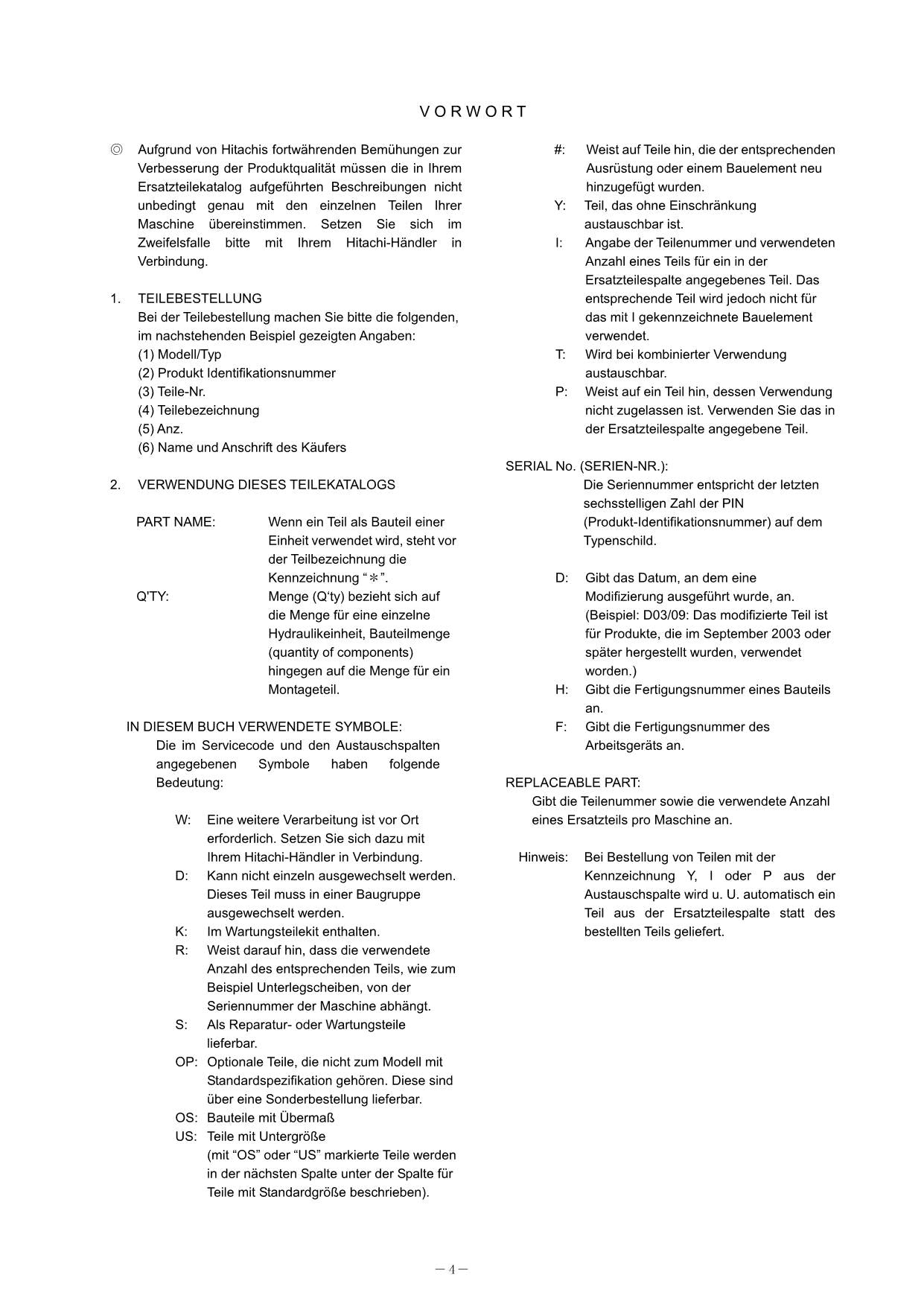 Hitachi ZW150 Wheel Loader Equip Component Parts Catalog Manual SN 000103-up