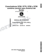 John Deere S760 S770 S780 S790 COMBINAR Manual del Operador Español SN 810001 -