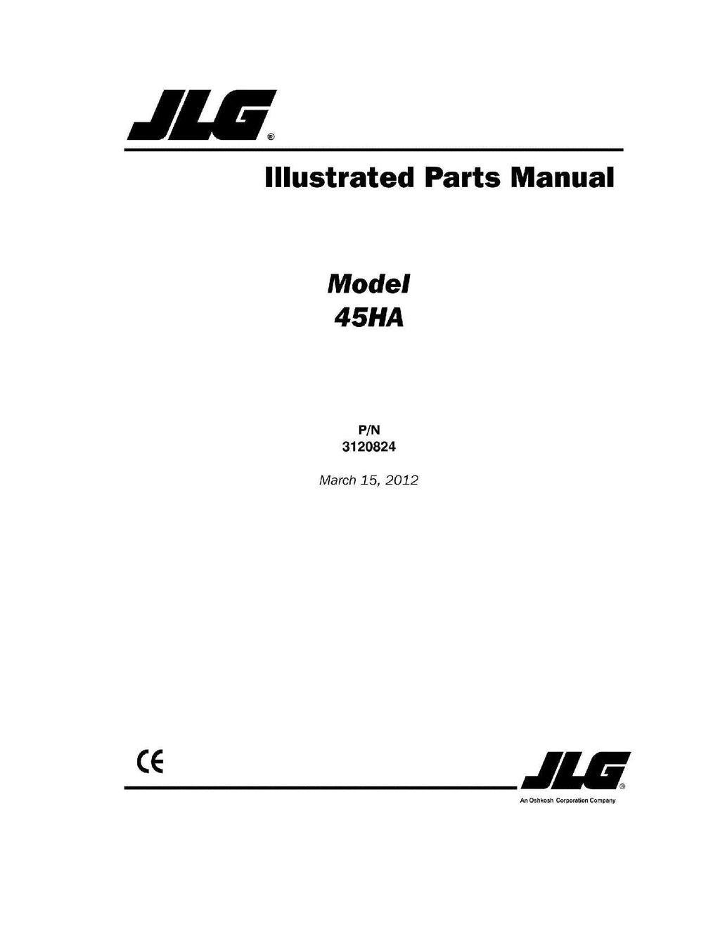 Manual del catálogo de piezas del elevador de pluma JLG 45HA