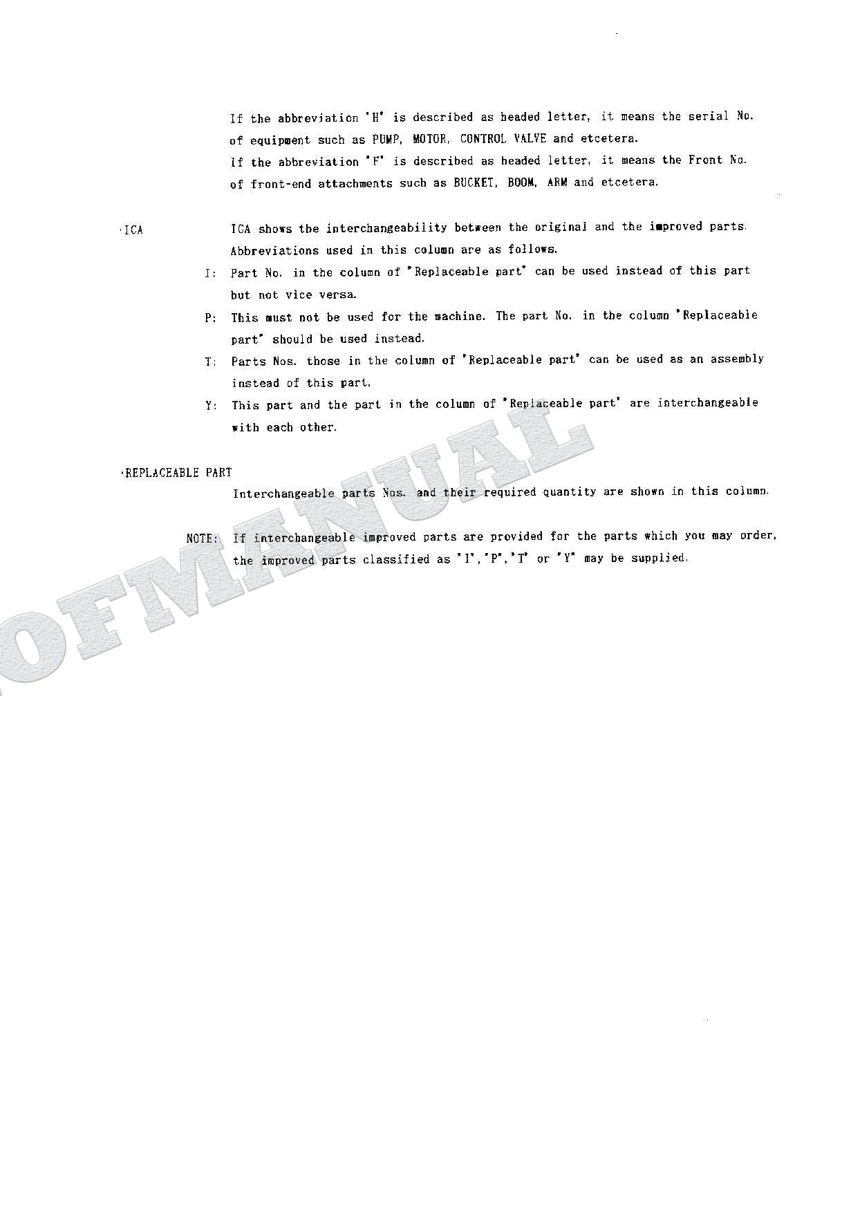 HITACHI EX60-2 Excavator Parts Catalog Manual SN 30001-