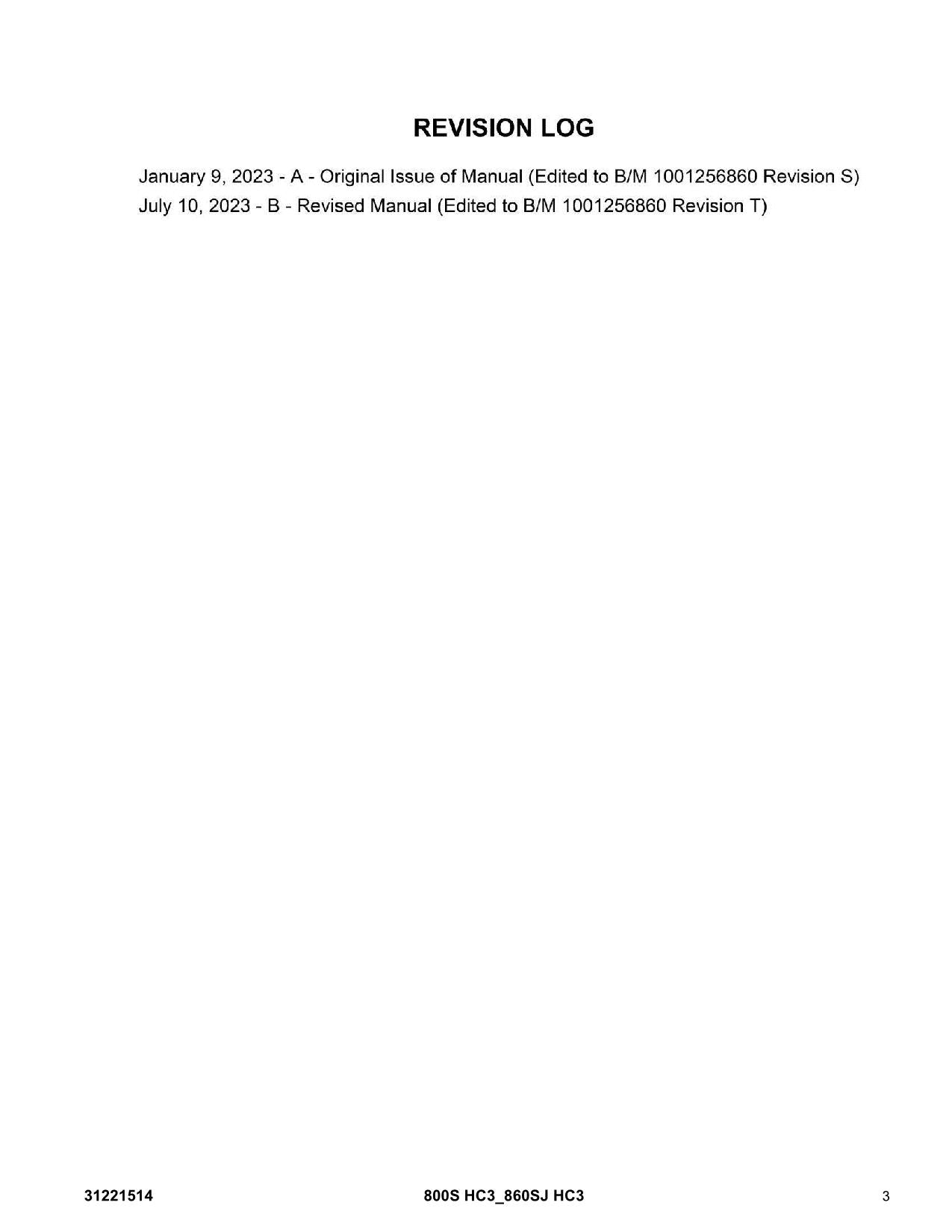 JLG 800S HC3 860SJ HC3 Boom Lift Parts Catalog Manual 31221514