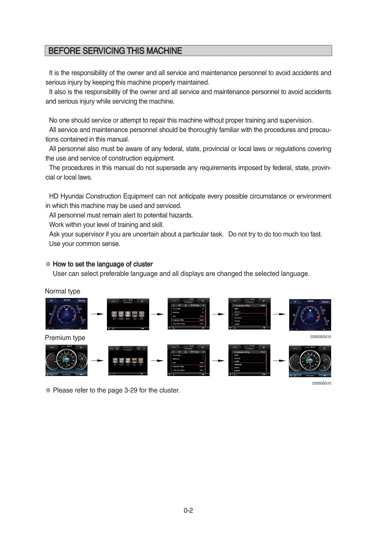 Hyundai HX330S L CRAWLER EXCAVATOR Operators Maintenance Manual