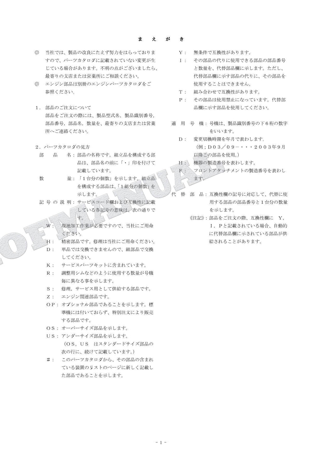 Catálogo de piezas de excavadora con pluma frontal de 2 piezas HITACHI ZX75US-A ZX80LCK Manual