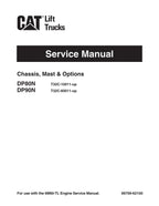 Manual de servicio de opciones de mástil de chasis para carretillas elevadoras Caterpillar DP80 y DP90