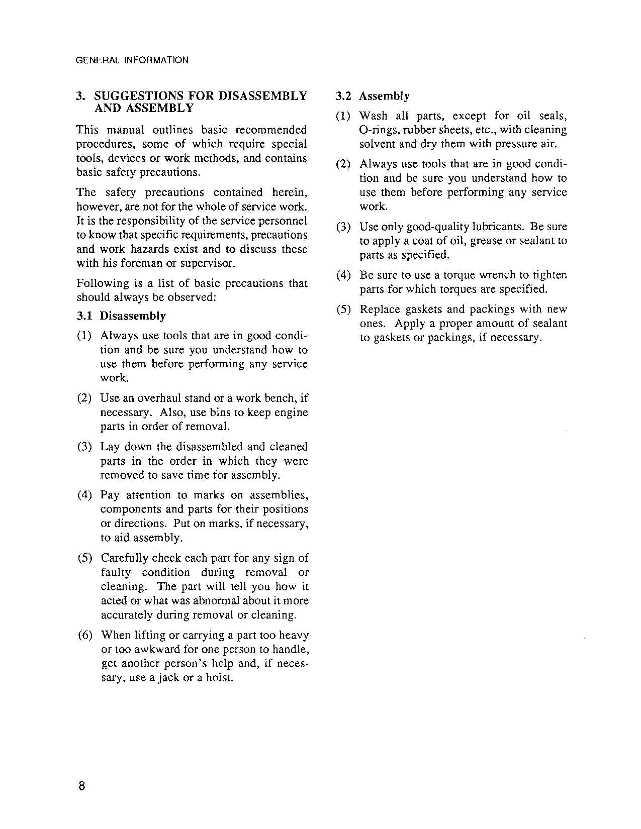Manual de servicio del motor diésel Caterpillar Lift Truck S6S