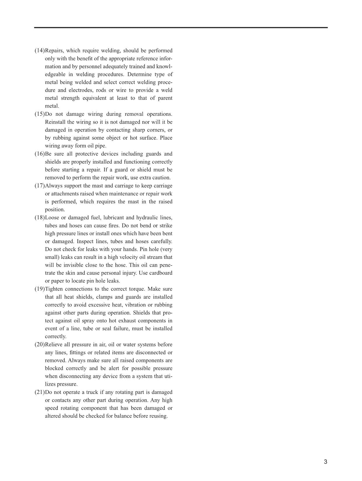 Manual de servicio del accesorio de la carretilla elevadora Caterpillar DP60 DP70