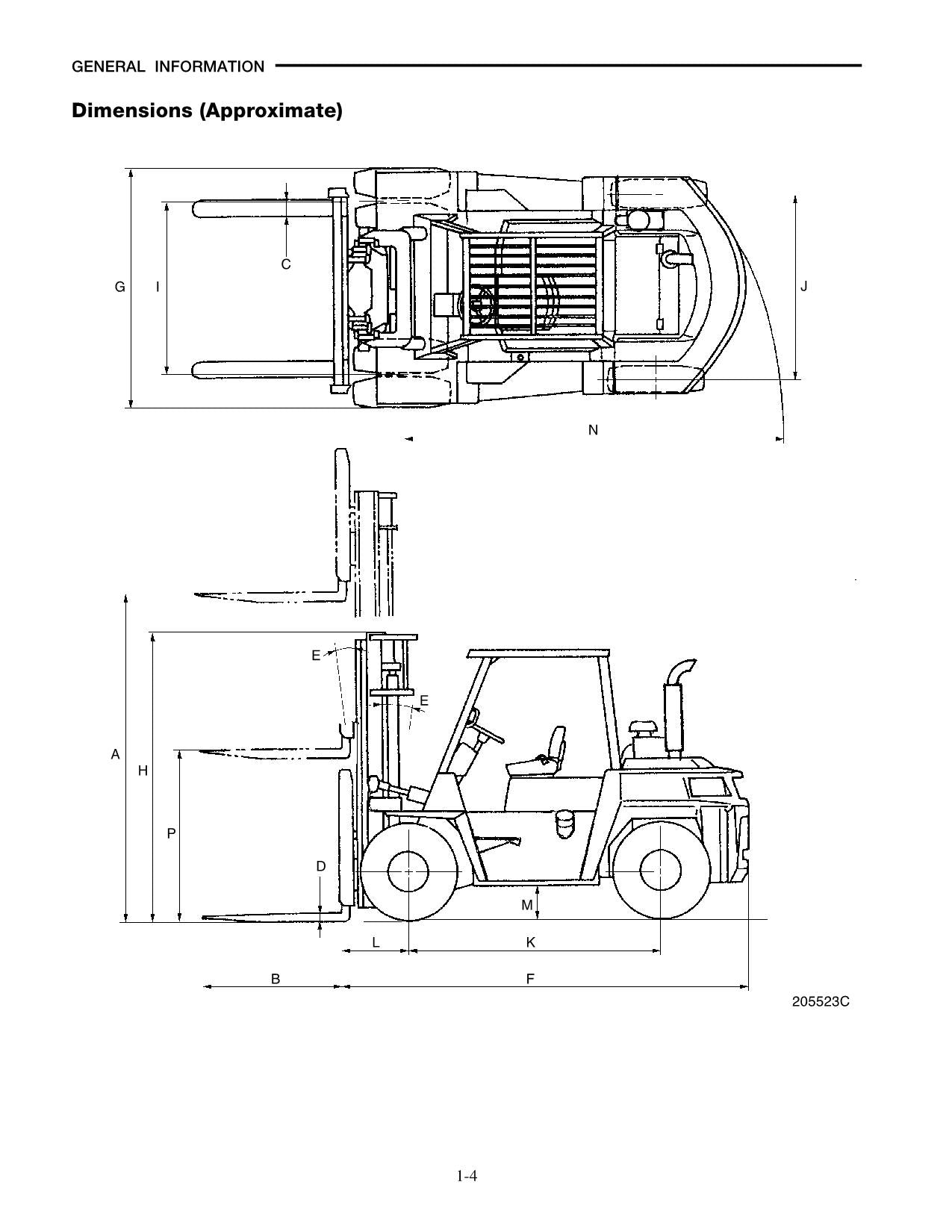 Manual de servicio del mástil del chasis de las carretillas elevadoras Caterpillar DP80 y DP90