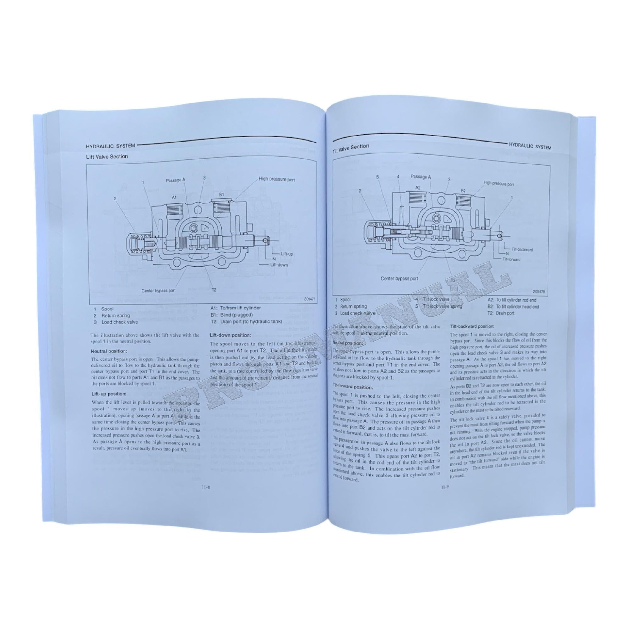 Manual de servicio del mástil del chasis de la carretilla elevadora Caterpillar GC25K, GC25K HP y GC30K