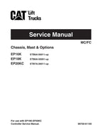 Manual de servicio opcional de la carretilla elevadora Caterpillar EP16K EP18K EP20KC MC FC