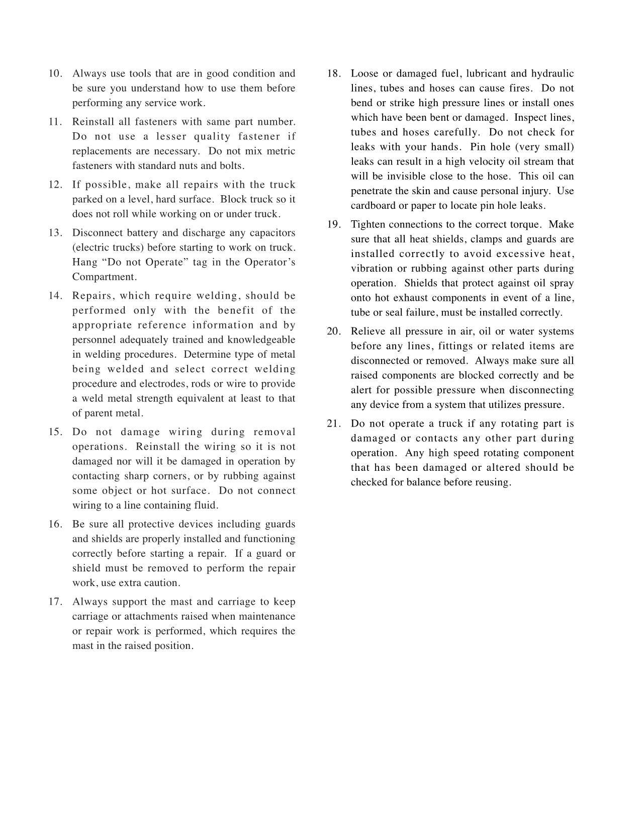 Manual de servicio del mástil del chasis de la carretilla elevadora Caterpillar EP30K EP35K
