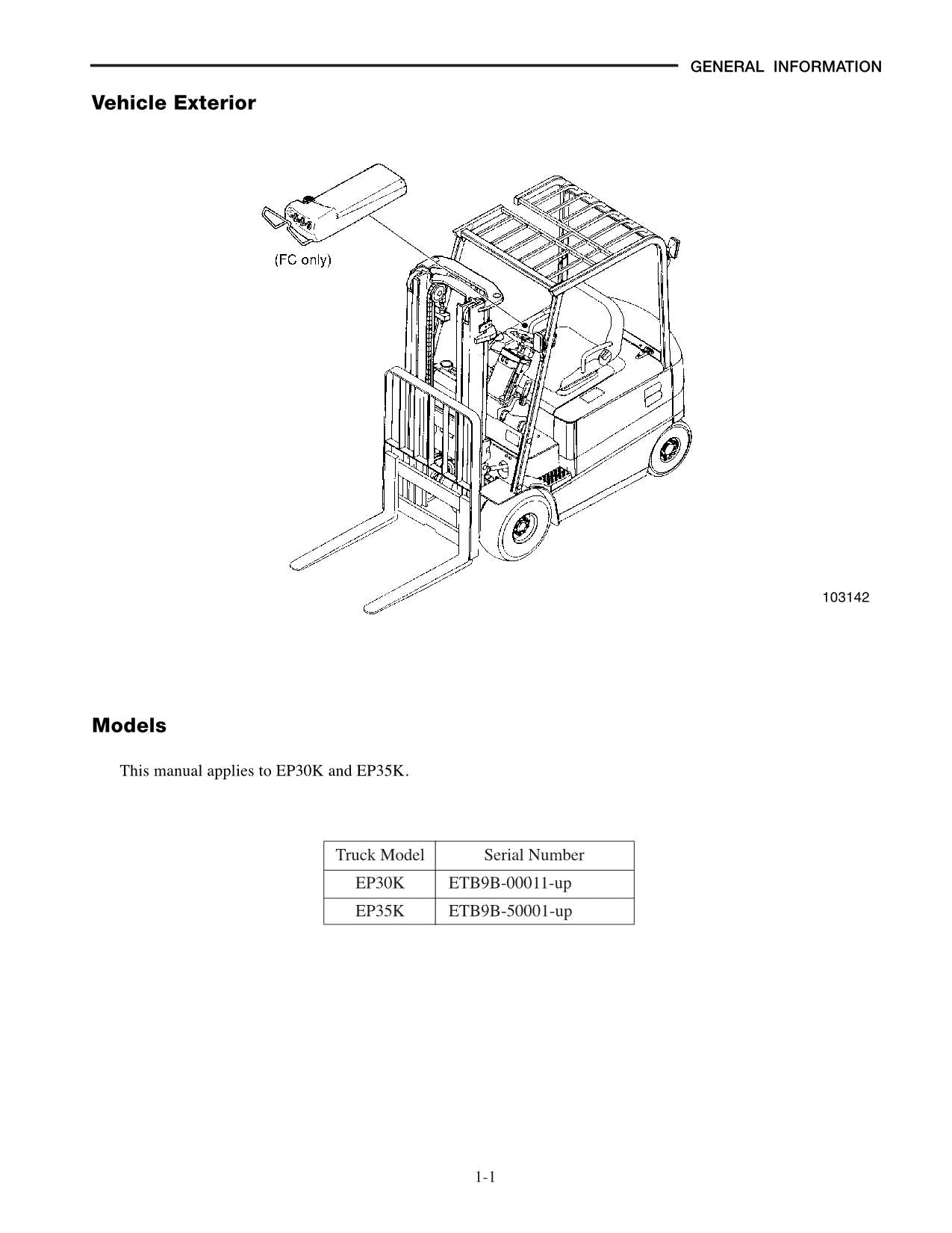 Manual de servicio del mástil del chasis de la carretilla elevadora Caterpillar EP30K EP35K