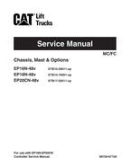 Manual de servicio del mástil del chasis de la carretilla elevadora Caterpillar EP16N-48v EP18N-48v EP20CN-48v