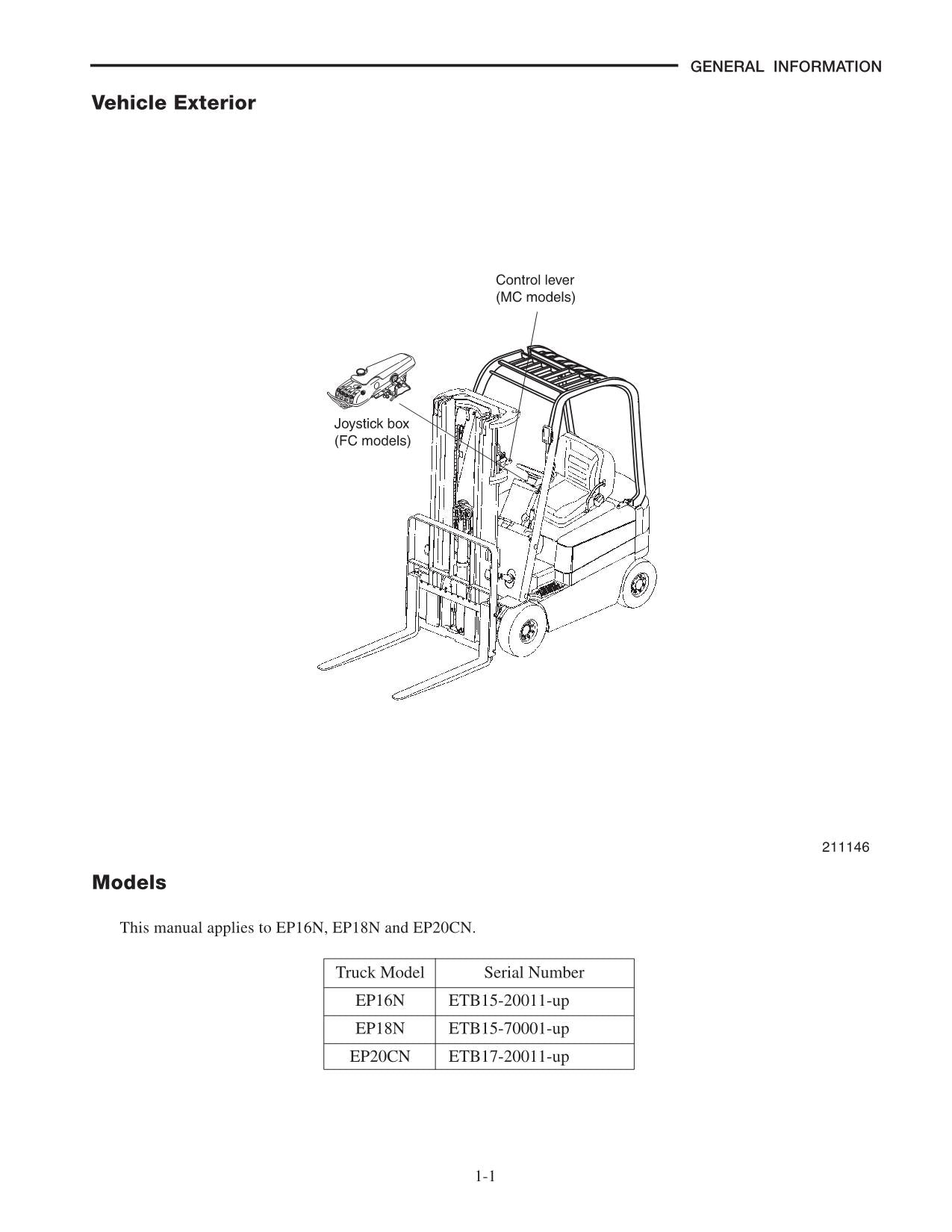 Manual de servicio del mástil del chasis de la carretilla elevadora Caterpillar EP16N-48v EP18N-48v EP20CN-48v