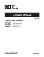 Manual de servicio de opciones de mástil de chasis para carretilla elevadora Caterpillar EP16NT EP18NT EP20NT